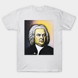Johann Sebastian Bach Yellow Portrait | Johann Sebastian Bach Artwork 8 T-Shirt